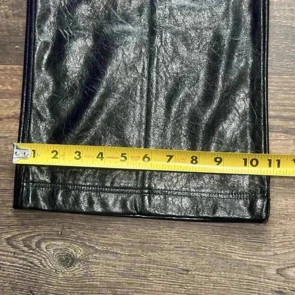 NWT Free People Star Crossed Lovers Patent Leather Straight Pants Black Sz 0 - Picture 16 of 16